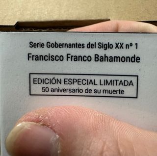 Conmemorativa Francisco Franco bañada en oro
