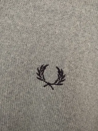 Jersey Fred Perry Gris Jaspeado Talla M