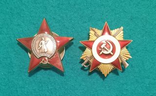 Lote 2 medallas Órdenes Soviéticas WWII ORIGINALES