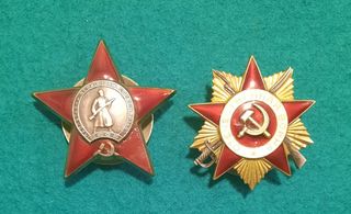 Lote 2 medallas Órdenes Soviéticas WWII ORIGINALES