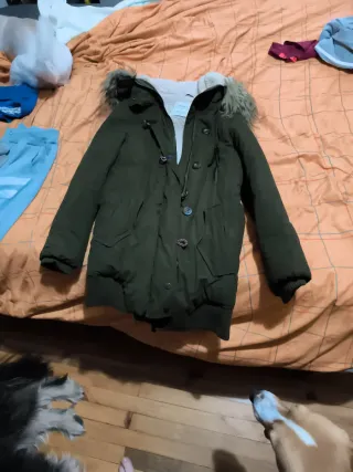 Abrigo Zara Verde Talla S