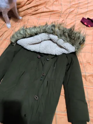 Abrigo Zara Verde Talla S