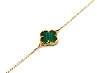 pulsera oro 18k con malaquita