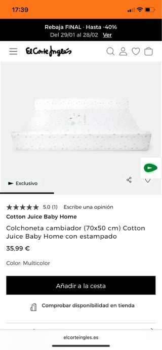 Cambiador de bebé con estampado