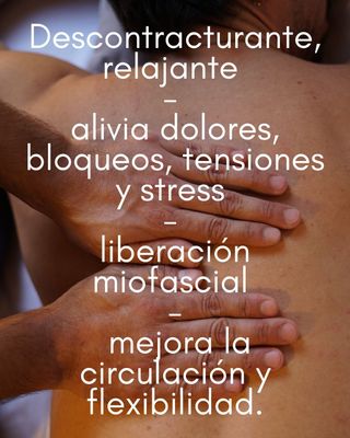 Masaje descontracturante profundo