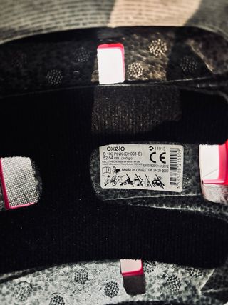 Casco Patinaje Niña Rosa talla 54  , de 6 a 9 años