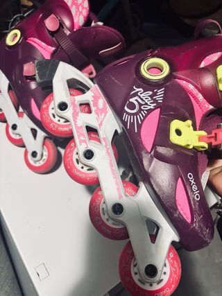 Casco Patinaje Niña Rosa talla 54  , de 6 a 9 años