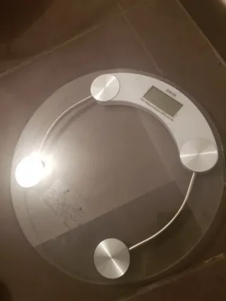 Bascula de peso de vidrio