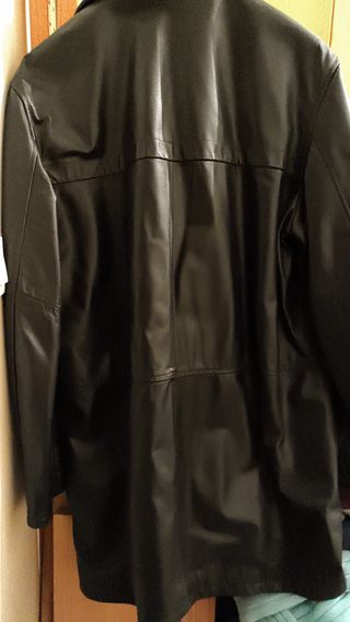 Giacca in pelle lunga uomo taglia 52