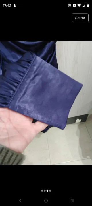 Vestido fiesta Blanco azul/morado