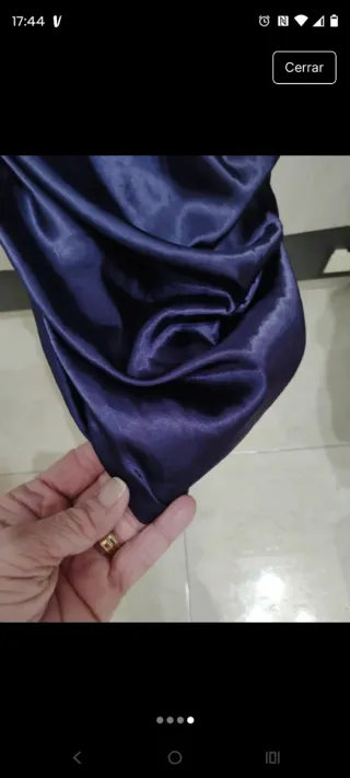 Vestido fiesta Blanco azul/morado