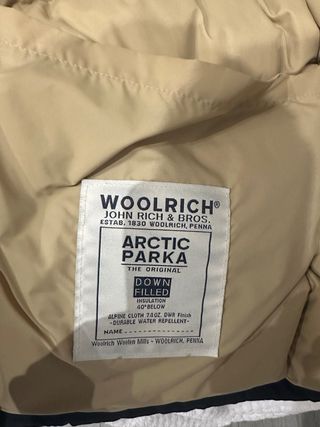 Woolrich Giubbotto Blu con Cappuccio Pelliccia