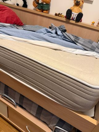 Doble cama compacta de madera con cajones (LEER)