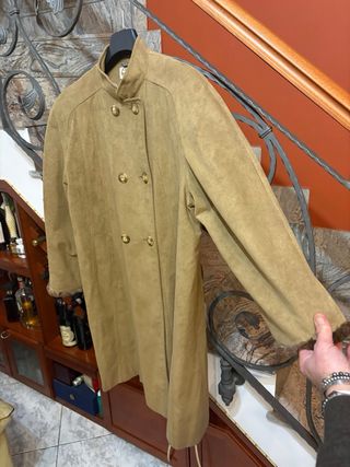 Cappotto donna in manto di alcantara vintage