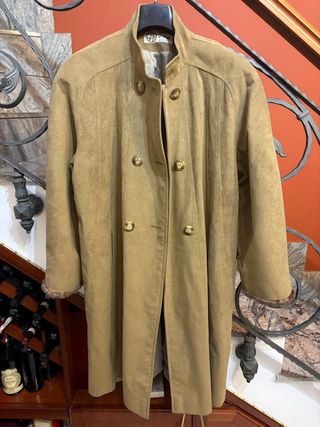 Cappotto donna in manto di alcantara vintage