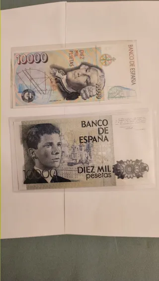 2 Billetes 10.000 Pesetas Banco de España