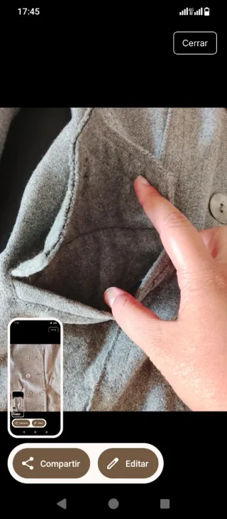 Chaquetón largo Stradivarius gris talla M