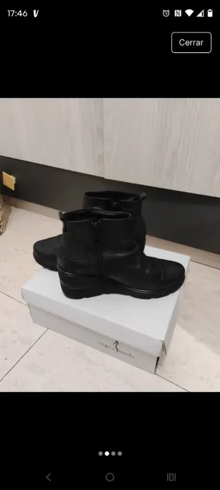 Botines piel Baerchi negros