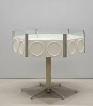 Expositor Tienda Circular Cristal Metal