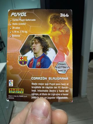 Cromo Panini Puyol - Mega Estrellas 2005/06 FCB