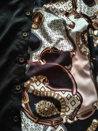 Camisa bicolor estampada