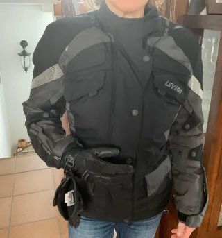 Cazadora Invierno Moto Mujer Negra/Gris