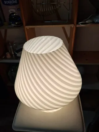 Lampada Murano vintage vetro bianco