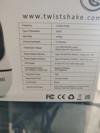 Vigilabebés Twistshake 5.5 HD 1080P