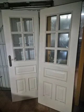 Puertas dobles de salón con cristal