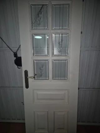 Puertas dobles de salón con cristal