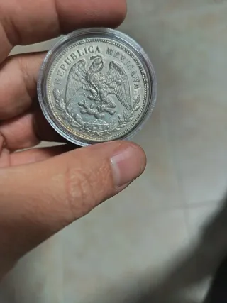 Moneda Un Peso México 1908 Plata