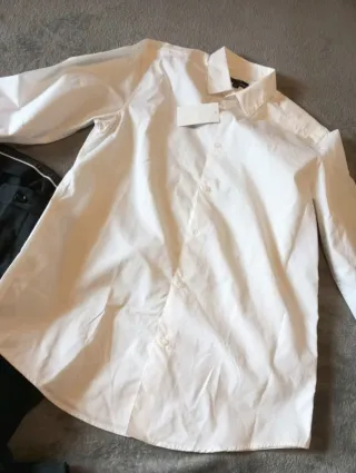 Camisa Hombre Blanca Manga Larga