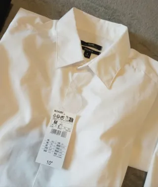 Camisa Hombre Blanca Manga Larga