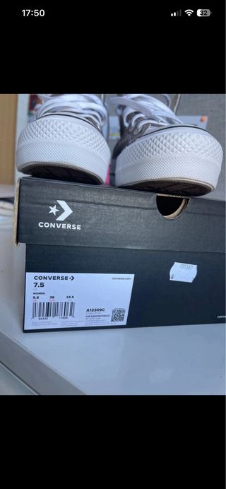 Zapatillas Converse plataforma grises talla 38