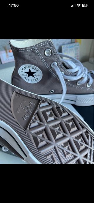 Zapatillas Converse plataforma grises talla 38