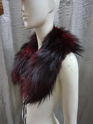 Stola scialle vera pelle collo