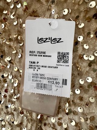 Vestido dorado lentejuelas