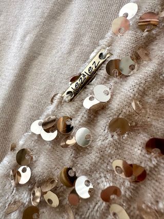 Vestido dorado lentejuelas