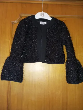 Giacca bambina 4 anni nera glitter