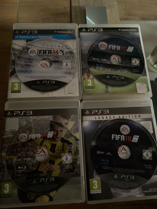 Pack 4 Juegos FIFA PS3: 14, 16, 17, 18