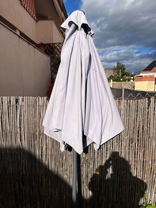 Sombrilla grande terraza con base y manivela