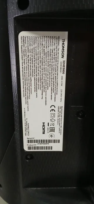 Televisión Thomson Smart TV 32 Negra