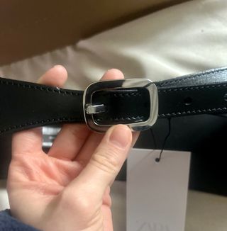 Cinturón fajín piel Zara negro