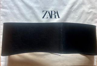 Cinturón fajín piel Zara negro