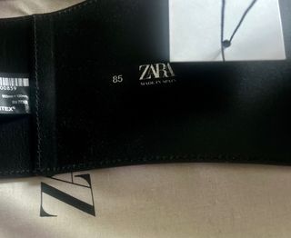 Cinturón fajín piel Zara negro
