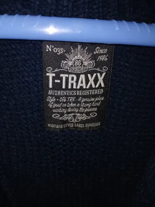 Chaqueta T-Traxx Hombre Azul Marino Punto Cremalle