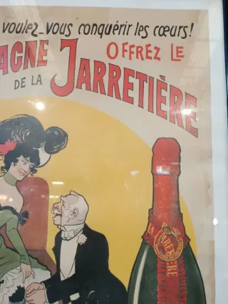 CARTEL PUBLICITARIO CHAMPAGNE DE LA JARRETIÈRE
