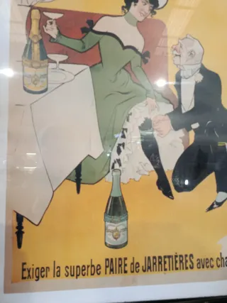 CARTEL PUBLICITARIO CHAMPAGNE DE LA JARRETIÈRE