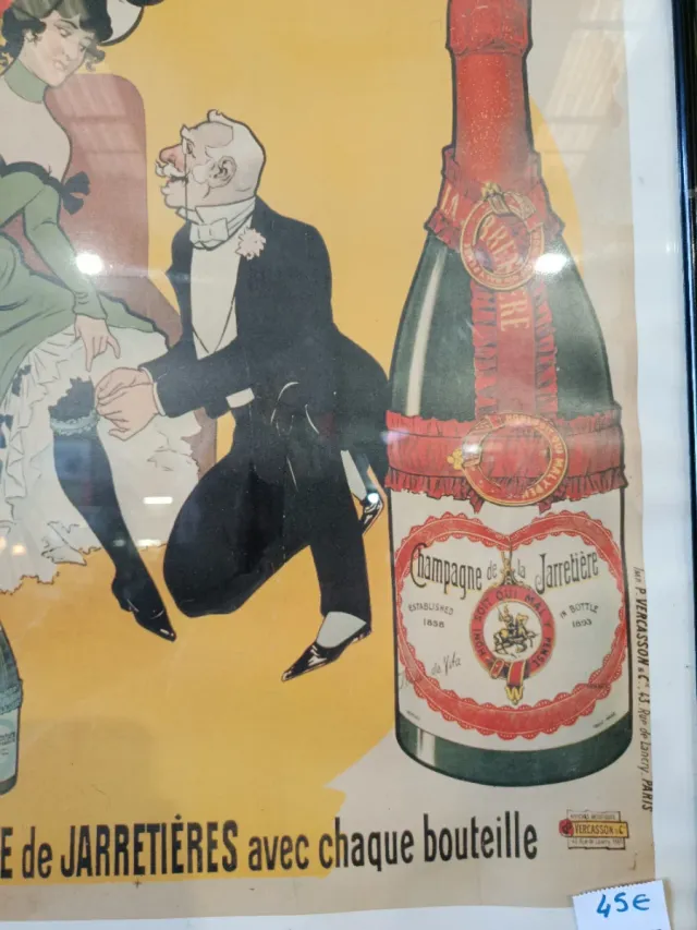 CARTEL PUBLICITARIO CHAMPAGNE DE LA JARRETIÈRE