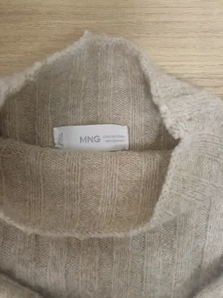 Jersey suave beige de punto